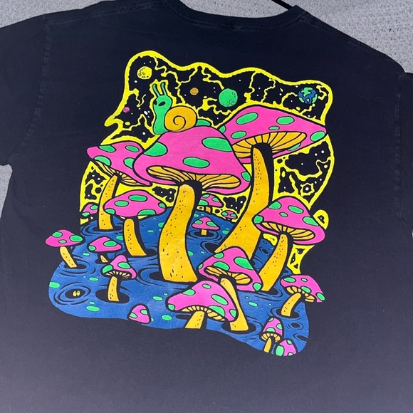 Alab mushroom t-shirt, size large, black - Picture 3 of 5